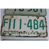 Image 3 : (3) Saskatchewan License Plates - 1966, 1968, 1970