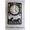 Image 1 : Metal Clock with Horses - 18" x 28"