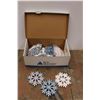 Image 1 : * (22) Glittery Snowflake Decorations