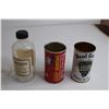 Image 4 : (3) Wooden Nickels, (7) Vintage Branded Glass Bottles, (2) Concentrated Drink Tins