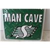 Image 5 : CFL Roughriders Man Cave Tin Sign