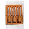 Image 2 : Set of (6) Cutron Canada Stainless Steel Steak Knives, Conch, (4) Hand Towels