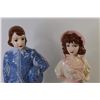 Image 2 : (2) Ceramic Statues - Blue Boy and Pink Lady (Made in Holland - 16"tall)