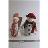 Image 1 : (2) Christmas Snowman Figurines