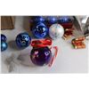 Image 3 : (25+) Assorted Christmas Ornaments, (2) Tablecloths, Garland