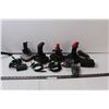 Image 1 : Lot of Game Accessories: 4-JoySticks, 4-Gaming Cord/Adapters