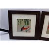 Image 2 : (3) Handmade Silk Embroidery Koy Fish, Framed in 9.5" x 9.5" Wood Frame (Slight Damage on Back Corne