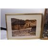 Image 2 : 14" x 11" Gold Metal Framed Hank's Hotel Picture, 15" x 12" Wood Framed Waterfall Photo, 14" x 11" S