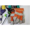 Image 5 : (2) Pair of Work Gloves - (2) Packs of Diamond Braid Rope (NIB) - Lawn Spike in Sprinkler