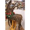 Image 3 : * (2) Wooden Reindeer on Stand - Working, 70 1/2" Tall x 36" Long