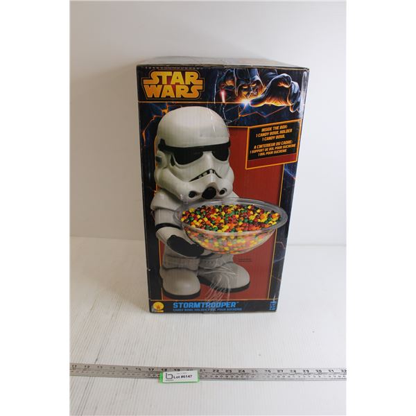 * Star Wars Stormtrooper Candy Bowl and Holder - Sealed, 10  x 11  x 20  Tall