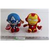 Image 1 : (2) Ty Beanie Babies - Captain America, Iron Man