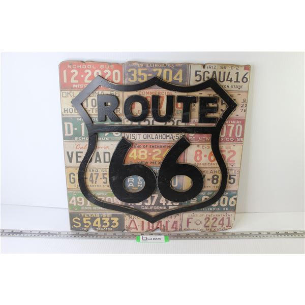 Route 66 Wooden Sign (18  x 18 )