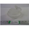 Image 1 : Easter Frosted Glass Rabbit on a Nest Candy Dish