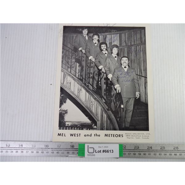 Mel West and the Meteors Autographed Publicity Picture