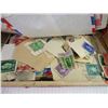 Image 2 : Cigar Box full of Assorted Stamps and Large Assortment of Postcards