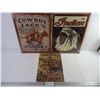 Image 1 : (3) Replica Signs-Cowboy Jack's, Indian Motorcycle and Barker's