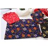 Image 2 : (2) Santa Hats, (5) Cloth Gift Bags (16" x 12")