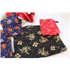 Image 3 : (2) Santa Hats, (5) Cloth Gift Bags (16" x 12")