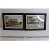 Image 1 : (2) Framed Coca-Cola Pictures - 15 1/4" x 12 1/4"