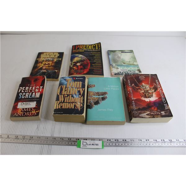 (7) Books - Star Wars: Jedi Apprentice: The Mark of the Crown, Ghost Voyages, A Million Little Piece