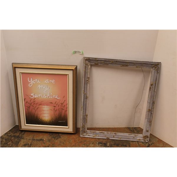 * You Are My Sunshine Framed Painting - 21 1/4  x 25 1/2 , Wooden Frame - 24 1/4  x 28 1/4 