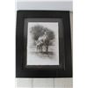 Image 2 : Framed Print of Horse & Colt, Picture of Horses on Wood 17.5 x 14.5 and 11.75 x 12