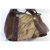 Image 7 : Studded Leather Purse - Faux Leather & Fur Purse