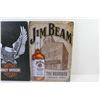Image 2 : (3) Tin Signs (12" x 8") - Jim Beam, Harley Davidson