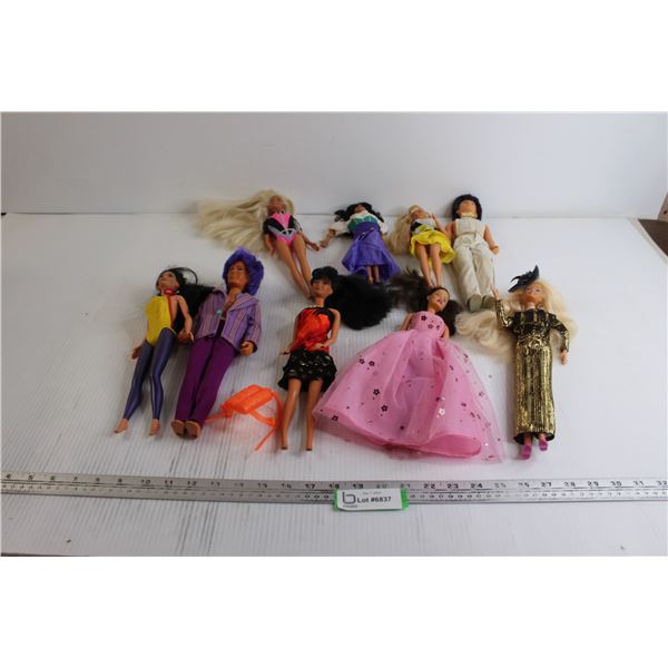 (9) Dolls - Barbie, Misc.