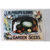 Image 2 : J. M. Philips & Sons Garden Seeds Metal Sign