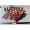 Image 1 : (4) Beaded Garlands, Santa Salt & Pepper Shakers, Santa Ornaments, (9) Assorted Ornaments