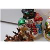 Image 5 : (10) Reindeer Christmas Ornaments, Snowman & Santa Ornaments