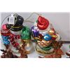 Image 6 : (10) Reindeer Christmas Ornaments, Snowman & Santa Ornaments