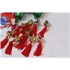 Image 5 : (15) Tassel Christmas Ornaments, (2) Village Street Decor, (2) Lamp Ornaments