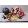 Image 1 : Lot of: McDonalds Happy Meal Toys, BBC Planet Earth Globe, Mickey Mouse Mini Basketball Hoop (Hoop R