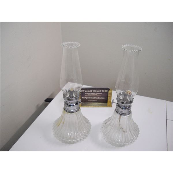 2 SMALL OIL LAMPS