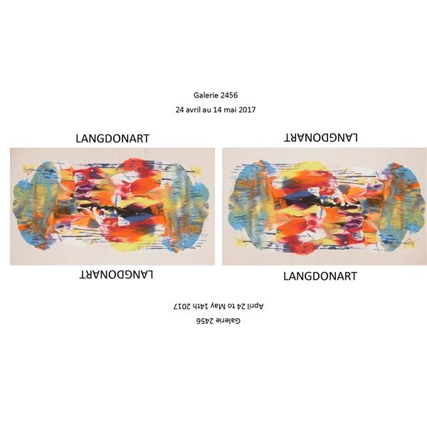 Poster 2017 expo 2456 du 24 avril au 14 mai expo paintings LangdonArt peintures Galerie 2456