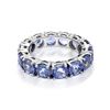 Image 1 : 9.10ct Natural Ceylon Blue Sapphire 14K White Gold Ring