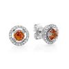 Image 1 : 0.71ct Sapphire 14 K White Gold Earrings