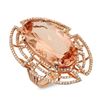 Image 1 : 23.21ct Morganite 14 K Rose Gold Ring