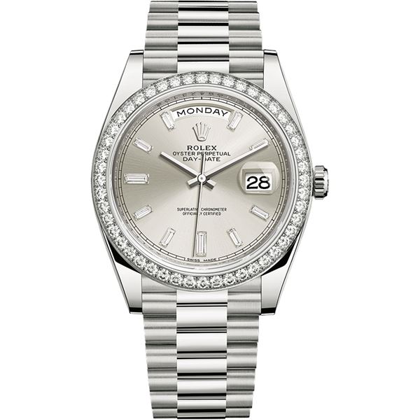 Rolex Day Date WG 40MM with Diamond Bezel Model # 228349RBR