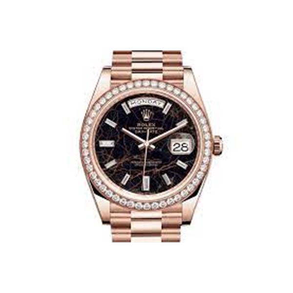 Rolex Day Date RG 40MM with Diamond Bezel Model # 228345RBR