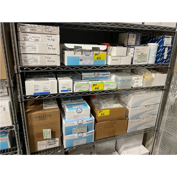 DNA CHIPS, BOXES OF ASSORTED PIPETTES, PIPETTE TIPS, HEAT RESISTANT FILM, FINGER COVERS, & VARIOUS