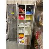 Image 2 : 2 DOOR FROSTED GLASS FRONT STORAGE SHELF WITH ASSORTED COMMERCIAL LABORATORY PRODUCT CONTENTS