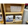 Image 2 : MAPLE 4 DRAWER 32"W X 18"D X 63"H STAGGERED LOCKING COMBINATION STORAGE BOOKCASE WITH