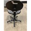 Image 2 : BLACK PADDED MOBILE GAS LIFT DRAFTING CHAIR