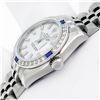 Image 5 : Rolex Sapphire Quickset White Index Diamond Sapphire Datejust Wristwatch
