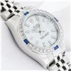 Image 6 : Rolex Sapphire Quickset White Index Diamond Sapphire Datejust Wristwatch