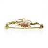 Image 6 : Antique Art Nouveau 14k Gold Seed Pearl Enamel Dual Swan Floral Open Brooch Pin